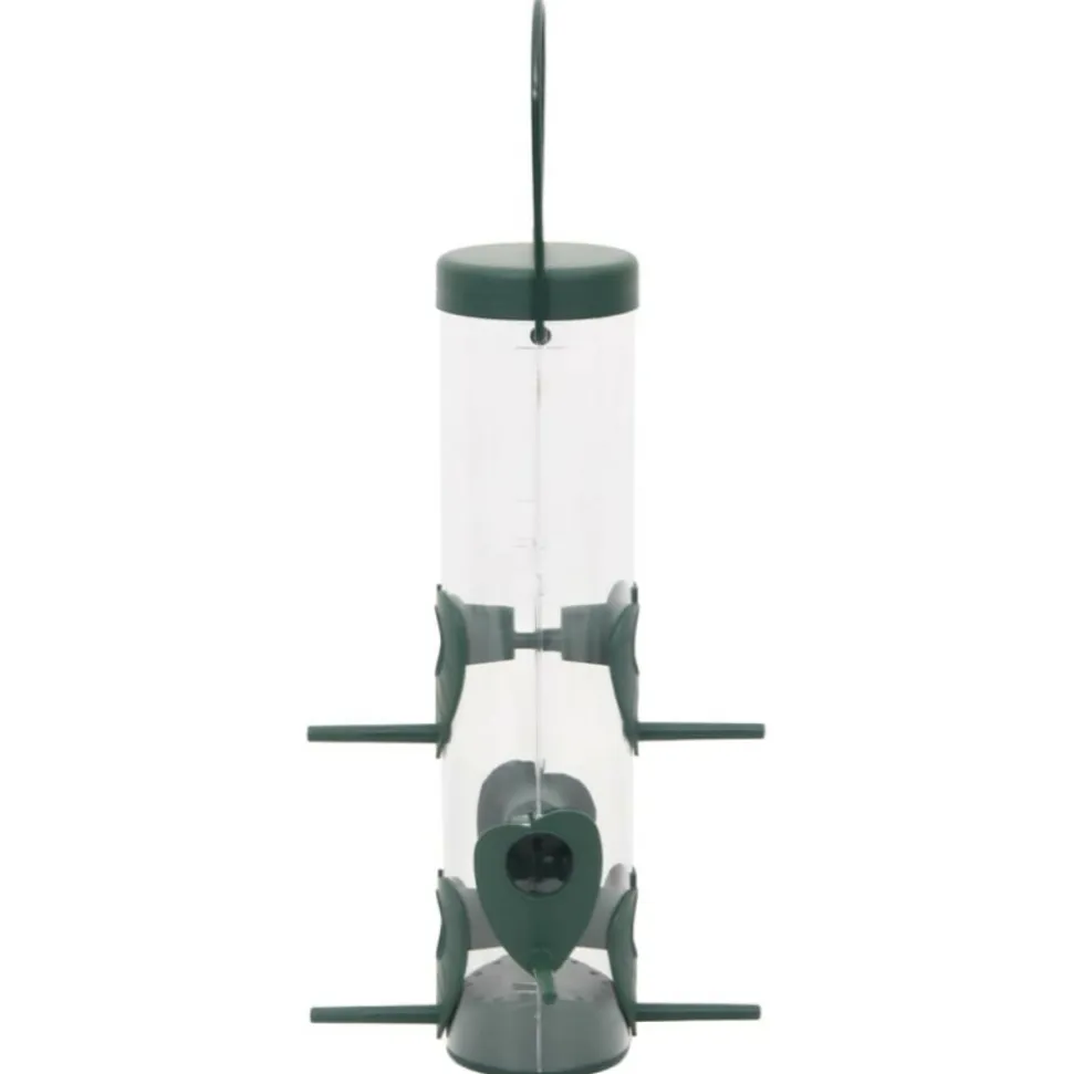 VIDAXL - Mangeoires pour oiseaux 3 pcs vert foncé 17x17x32 cm