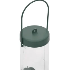 VIDAXL - Mangeoires pour oiseaux 3 pcs vert foncé 17x17x32 cm