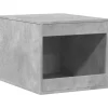 VIDAXL - Meuble de bac à litière pour chat gris béton bois d'ingénierie