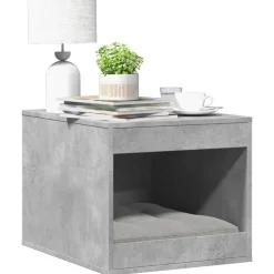 VIDAXL - Meuble de bac à litière pour chat gris béton bois d'ingénierie