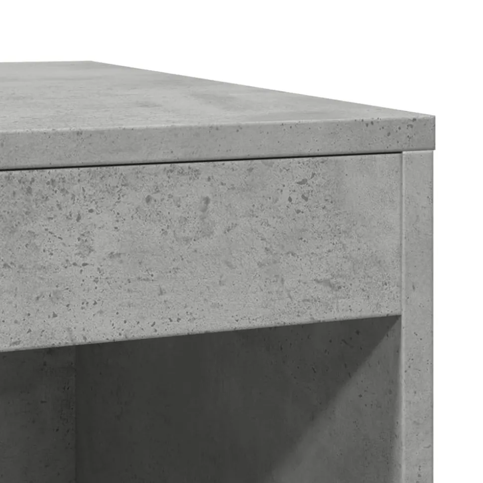 VIDAXL - Meuble de bac à litière pour chat gris béton bois d'ingénierie