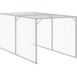 VIDAXL - Poulailler avec cour anthracite 110x405x110 cm acier galvanisé