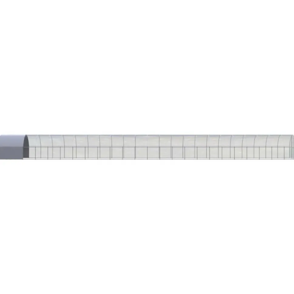 VIDAXL - Poulailler d extérieur 3x24x2 m acier galvanisé