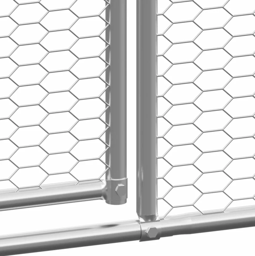 VIDAXL - Poulailler d extérieur 3x10x2 m acier galvanisé