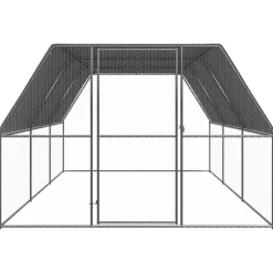 VIDAXL - Poulailler d'extérieur 3x6x2 m acier galvanisé