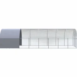 VIDAXL - Poulailler d extérieur 3x8x2 m acier galvanisé