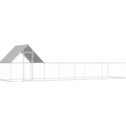 VIDAXL - Poulailler 8 x 2 x 2 m acier galvanisé