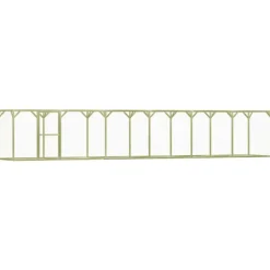 VIDAXL - Poulailler 1,5x9x1,5 m pinède imprégnée