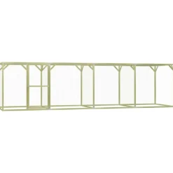 VIDAXL - Poulailler 1,5x6x1,5 m pinède imprégnée
