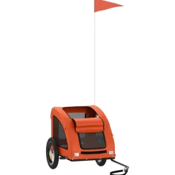VIDAXL - Remorque de vélo pour animaux de compagnie orange