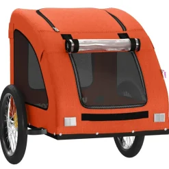 VIDAXL - Remorque de vélo pour animaux de compagnie orange