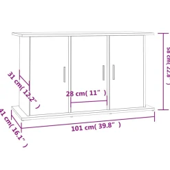 VIDAXL - Support pour aquarium gris béton 101x41x58 cm bois d ingénierie