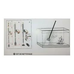 ZOLUX - Kit de nettoyage aquarium aspirateur + racloir + épuisette