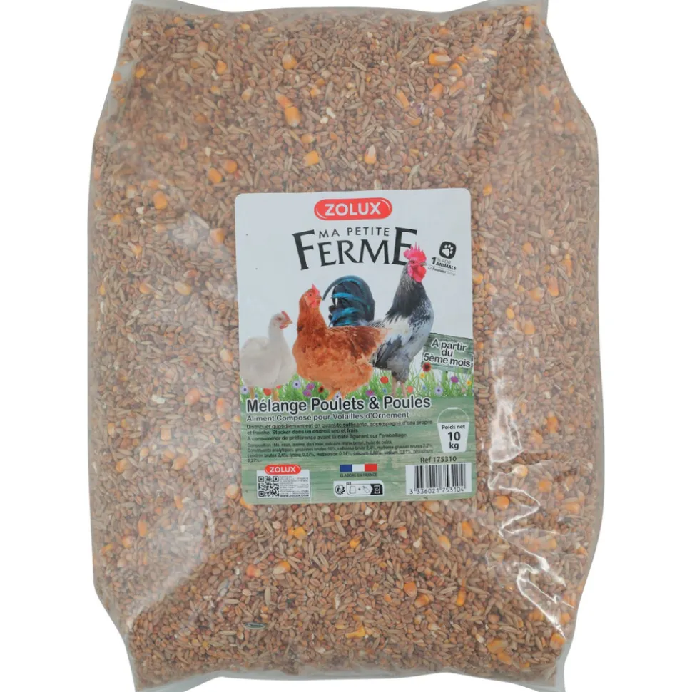 ZOLUX - Mélange pour poulets et poules 10 kgs