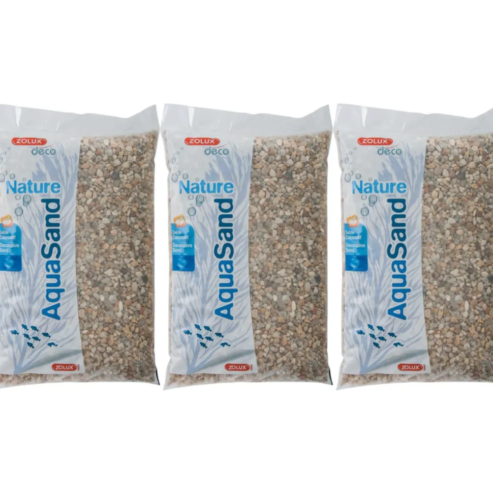 ZOLUX - Sol décoratif aquasand quartz jaune 5kg (lot de 3)