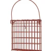 ZOLUX - Support pour pain de graisse en métal rouge terracotta pour oiseaux