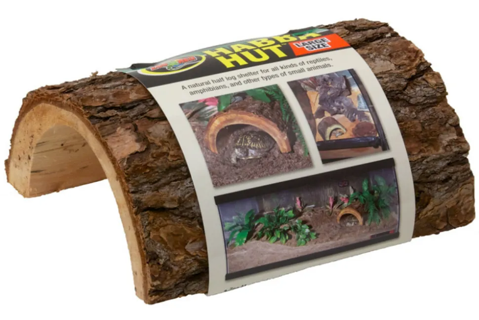 ZOOMED - Cachette en bois de sapin- habba hut - 18 cm - pour reptiles ou invertébrés