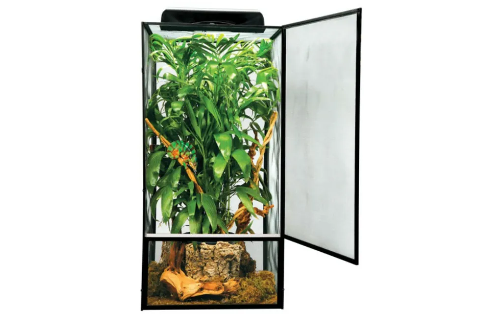 ZOOMED - Terrarium grillagé - reptibreeze medium 46 x 46 x 76 cm - terrarium destiné aux lézards type caméléon