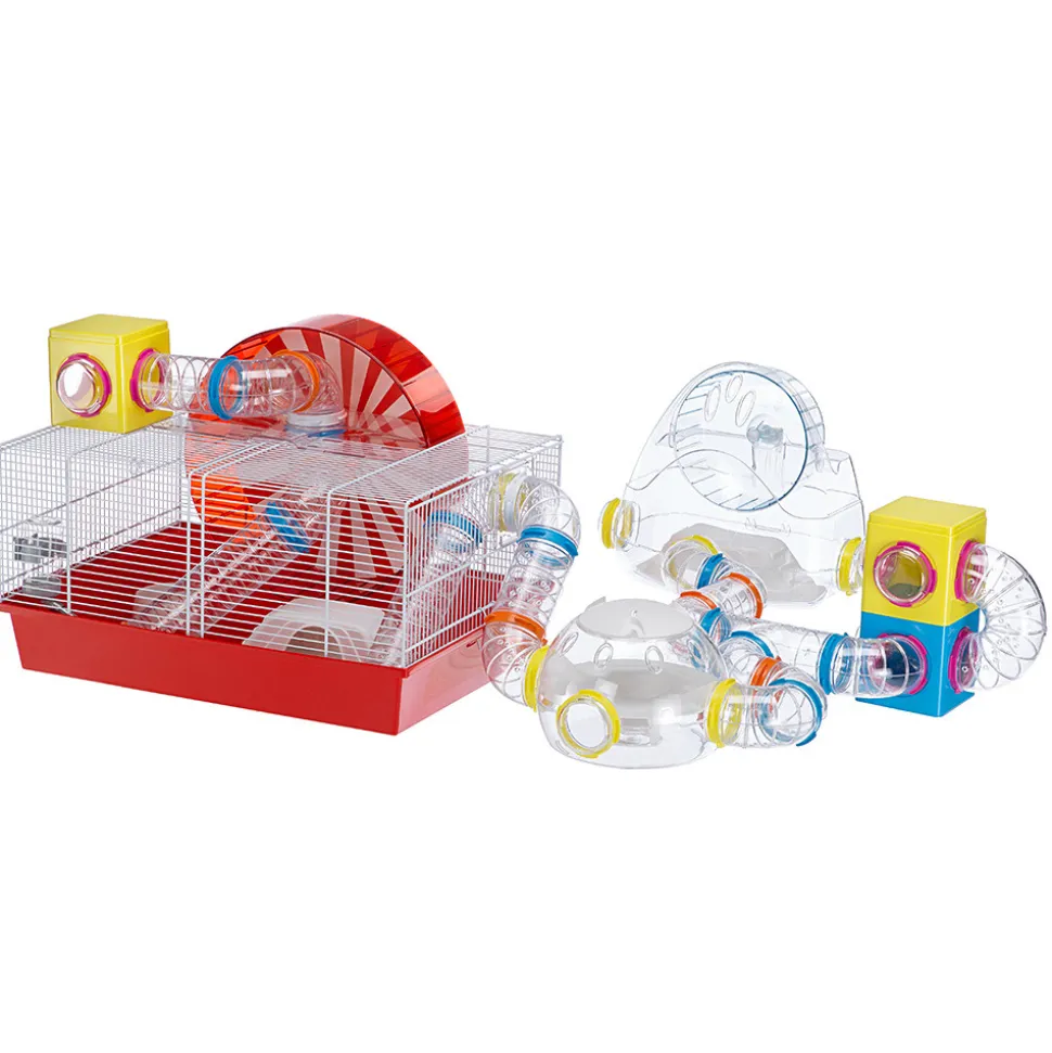Accessoires rongeurs ferplast gym hamsters roue sport module d’habitation