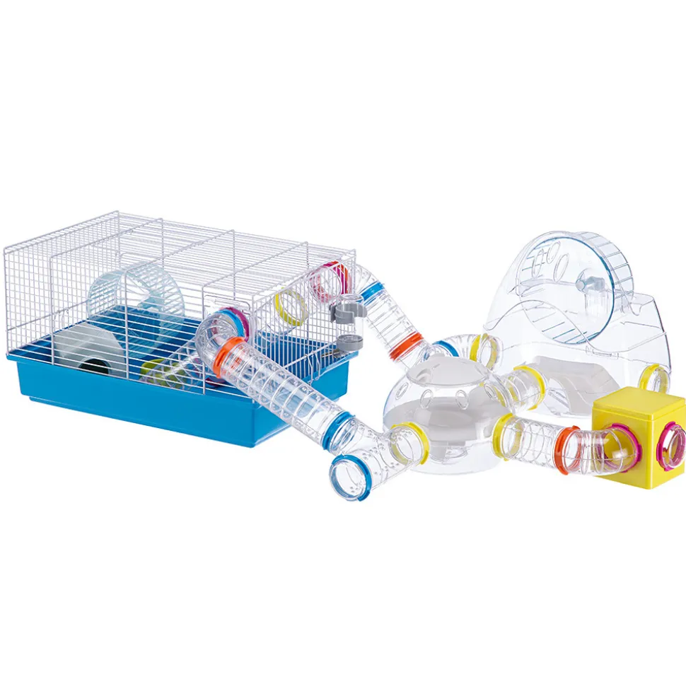 Accessoires rongeurs ferplast gym hamsters roue sport module d’habitation