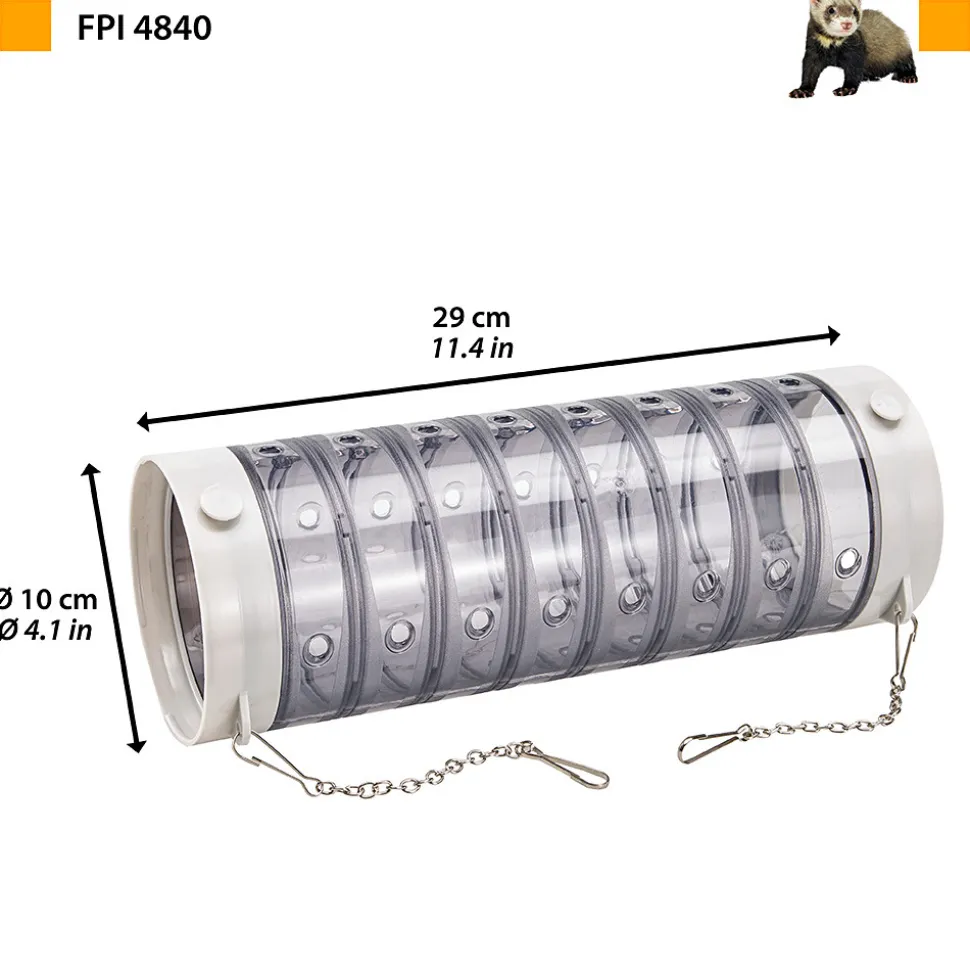 Accessoires rongeurs ferplast tube fpi 4840 plastique tunnel furets modulable