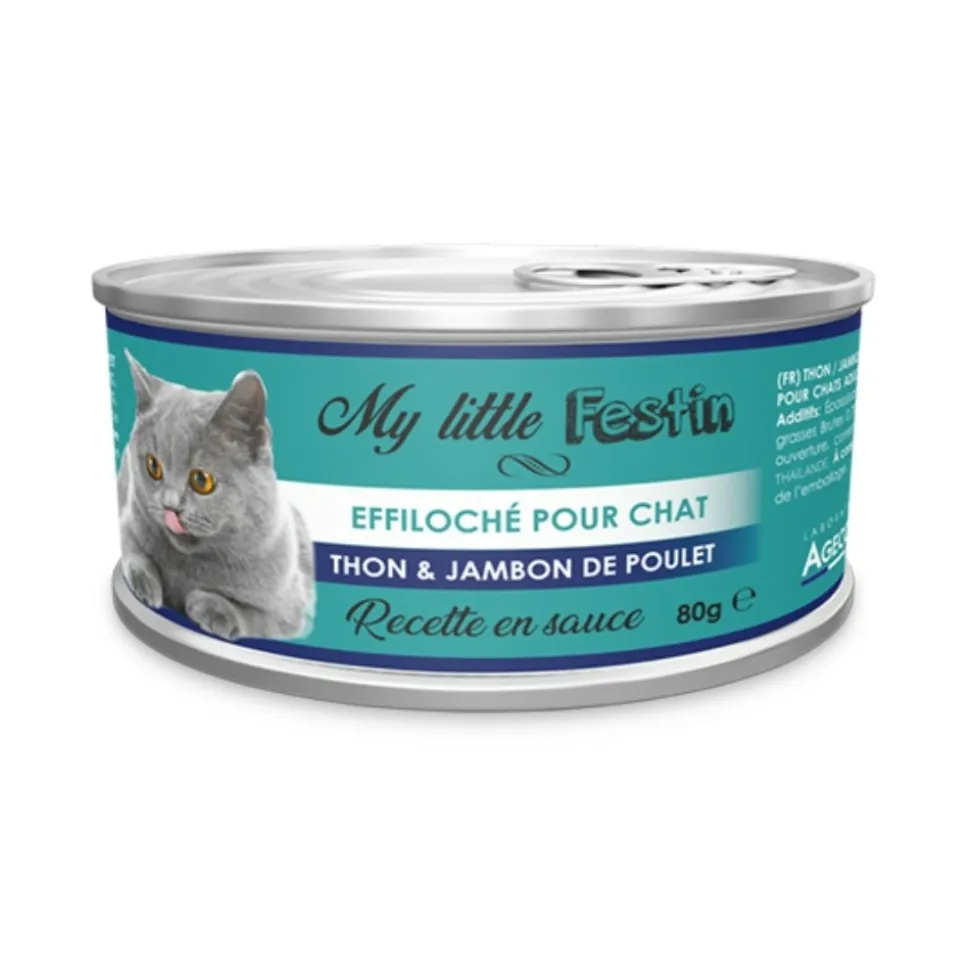 AGECOM - My little festin - pâtée chat thon / jambon 80 g