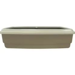 AIMÉ - Bac a litiere avec rebord + pelle - aime - pour chat - violet - 44 x 34 x 11 cm