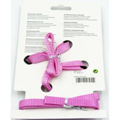 ANIMALLPARADISE - Harnais et laisse de 1,10 mètre couleur rose, pour chat,