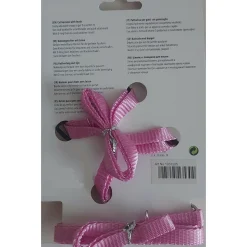 ANIMALLPARADISE - Harnais et laisse de 1,10 mètre couleur rose, pour chat,