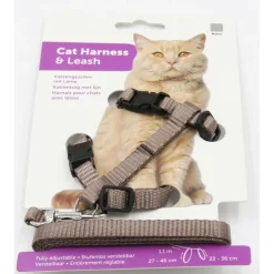 ANIMALLPARADISE - Harnais et laisse de 1,10 mètre taupe pour chat