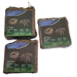ANIMALLPARADISE - 2 litres x3 de fibres de noix de coco compressé reptiles et amphibiens.
