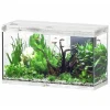 AQUATLANTIS - Aquarium équipé Splendid Led 2.0 Chêne Blanc L.100xP.40xH.61cm