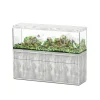 AQUATLANTIS - Meuble avec aquarium Sublime en bois béton - 198,5x58,9x83 cm