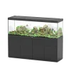 AQUATLANTIS - Meuble avec aquarium Sublime en bois noir - 198,5x58,9x83 cm