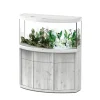 AQUATLANTIS - Meuble avec aquarium Sublime Horizon bois chêne blanc - 120,4x49x83 cm