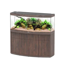 AQUATLANTIS - Meuble avec aquarium Sublime Horizon bois chêne brun 150,2x53,7x83 cm