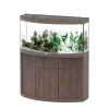 AQUATLANTIS - Meuble avec aquarium Sublime Horizon bois chêne brun - 120,4x49x83 cm