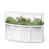 AQUATLANTIS - Meuble avec aquarium Sublime Horizon en bois blanc - 200,5x66,6x83 cm