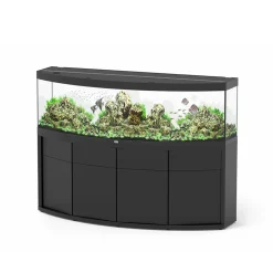 AQUATLANTIS - Meuble avec aquarium Sublime Horizon en bois noir - 200,5x66,6x83 cm