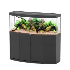 AQUATLANTIS - Meuble avec aquarium Sublime Horizon en bois noir - 150,2x53,7x83 cm