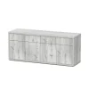 AQUATLANTIS - Meuble d'aquarium 4 portes Sublime Chêne Blanc L.200xP.60xH.83cm