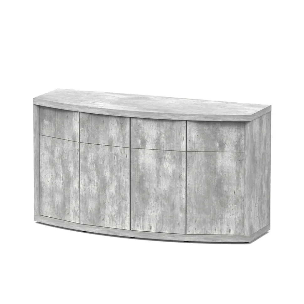 AQUATLANTIS - Meuble d'aquarium 4 portes Sublime Horizon Béton L.150,3xP.53,5xH.83cm
