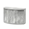 AQUATLANTIS - Meuble d'aquarium 3 portes Sublime Horizon Béton L.120,5xP.49xH.83cm