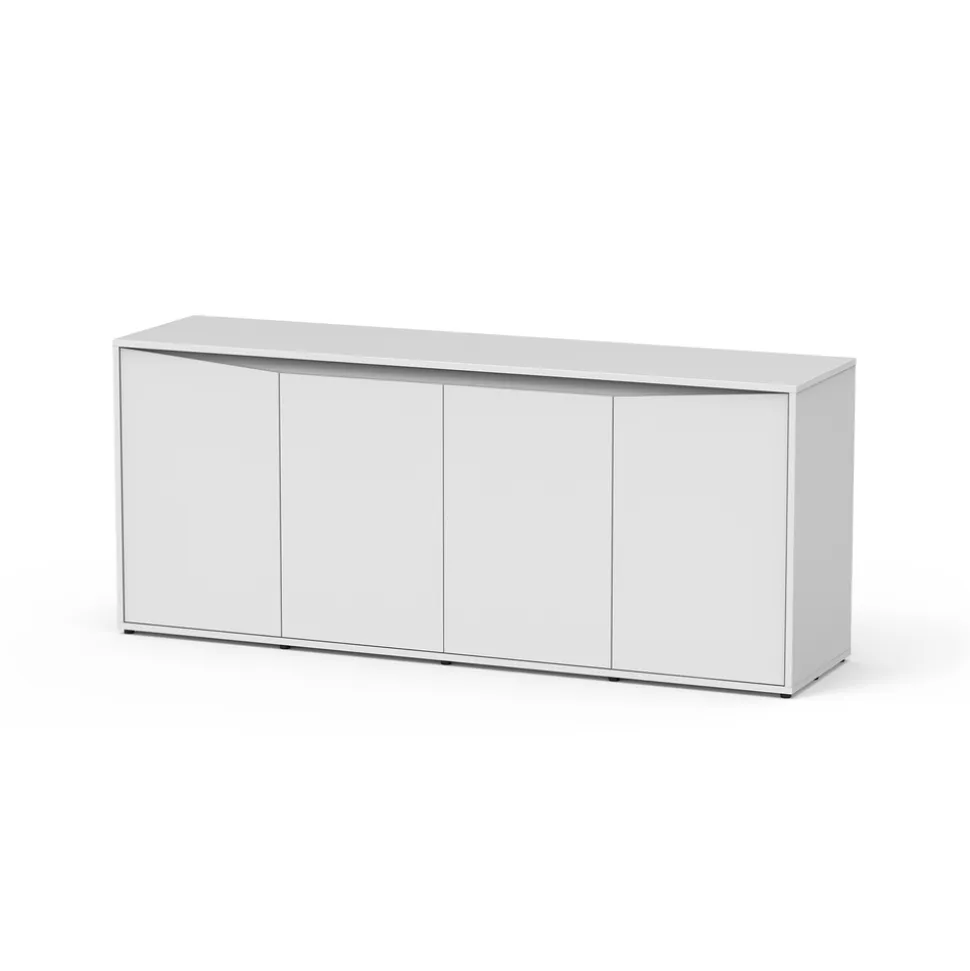 AQUATLANTIS - Meuble pour aquarium Splendid en bois blanc - 49,7x198,6x83 cm