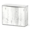 AQUATLANTIS - Meuble pour aquarium Splendid 2 portes Chêne Blanc L.100xP.40xH.83cm
