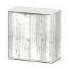 AQUATLANTIS - Meuble pour aquarium Splendid 2 portes Chêne Blanc L.80xP.40xH.83cm