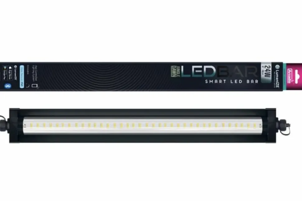 ARCADIA - Lumenize led bar rampe 24w multi-led bluetooth 47 cm - pour reptiles (lézards, serpents, tortues) et plantes