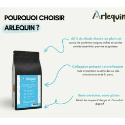 ARLEQUIN IRRESISTIBLE - Croquette chien superfood - sans céréales - arlequin irrésistible - dinde élevée en plein air 12 kg