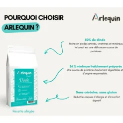 ARLEQUIN ORIGINELLE - Croquette chien sans céréales light arlequin originelle dinde 2 kg