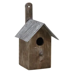 AUBRY GASPARD - Nichoir oiseau bois et zinc (lot de 2)